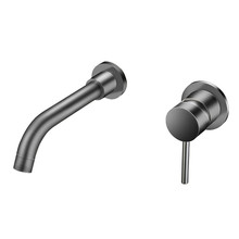 Inbouw wastafelkraan Rome Gunmetal Creavit Aloni Mengkraan uitloop 22cm