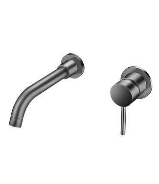 ALONI Inbouw wastafelkraan Rome Gunmetal Creavit Aloni Mengkraan uitloop 22cm