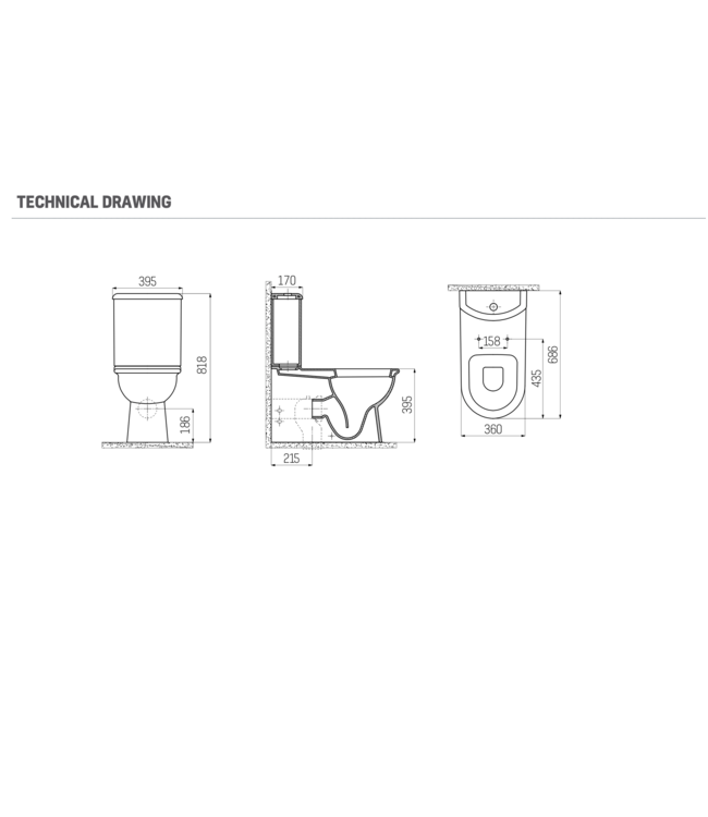 Creavit SL-Serie Staand Toilet met Bidet Compleet incl. Softclose Toiletbril OA / PK - aansluiting