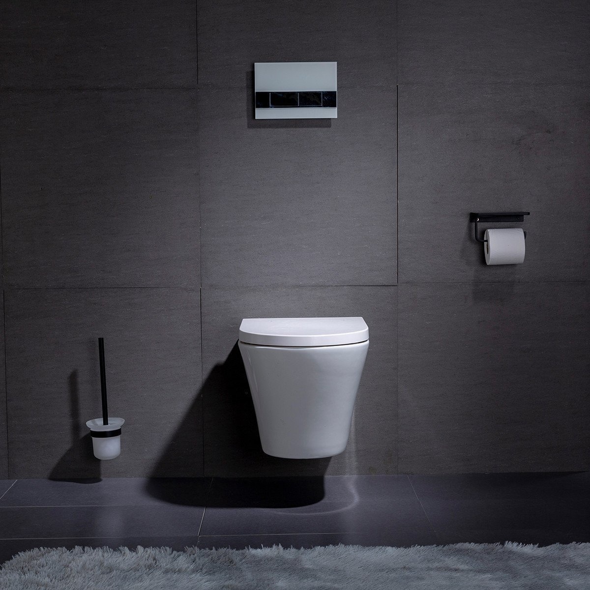 optioneel Matig Eik Randloos Hangtoilet Saturna Wandcloset Hangend toilet WC Pot incl.  Toiletbril Flatline 52x42x27cm