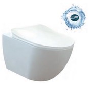 Creavit Freedom Randloos Hangtoilet Mat Wit 51x35,7x35cm incl softclose toiletbril FE322 Creavit Freedom Randloos Hangtoilet Mat Wit 51x35,7x35cm incl softclose toiletbril FE322