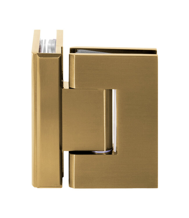 Douchecabine Venus Vierkant Draaideur 88x87.7x200cm Antikalk Helder Glas Profielloos 8mm Veiligheidsglas Geborsteld Goud