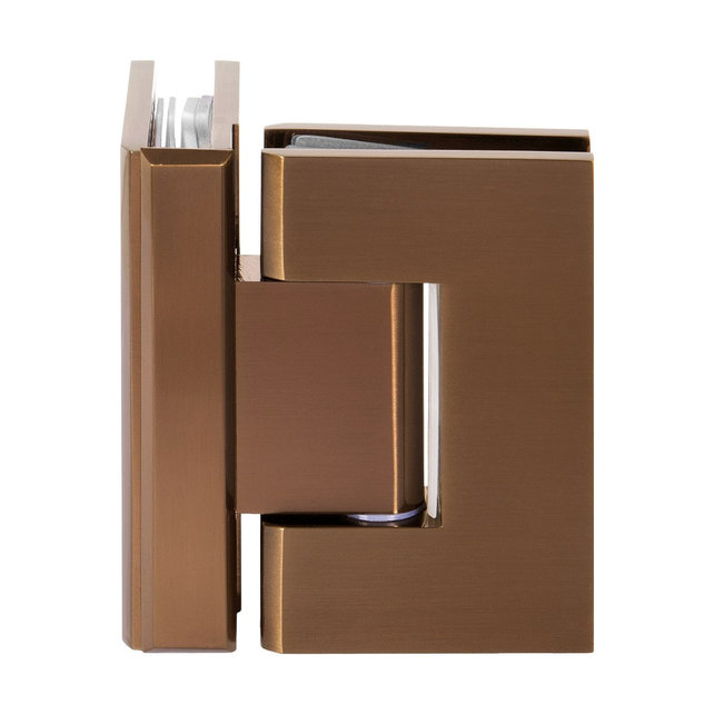 Douchecabine Venus Rechthoek Draaideur 178x97.7x200cm Antikalk Helder Glas Profielloos 8mm Veiligheidsglas Geborsteld Koper