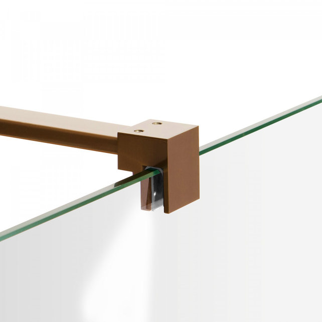 Douchecabine Venus Rechthoek Draaideur 158x97.7x200cm Antikalk Helder Glas Profielloos 8mm Veiligheidsglas Geborsteld Koper