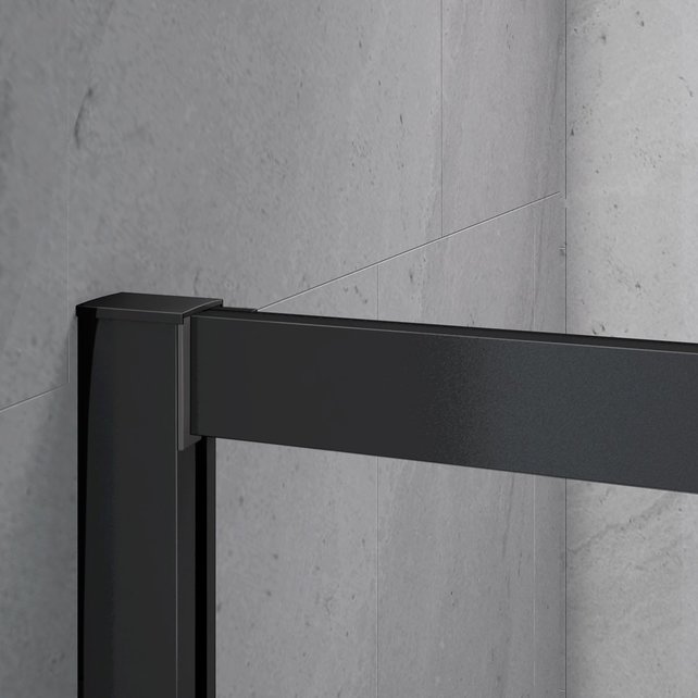 Douchecabine Donna 100x100 cm Mat Zwart Schuifdeur Hoekinstap Vierkant Douchecabine Donna 100x100 cm Mat Zwart Schuifdeur Hoekinstap Vierkant