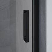 Douchecabine Donna 80x80 cm Mat Zwart Schuifdeur Hoekinstap Vierkant