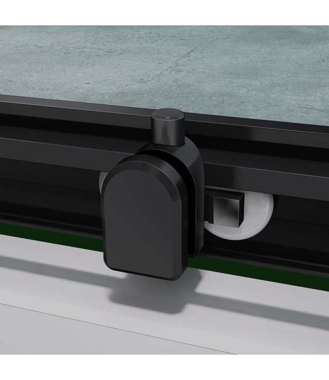 Douchecabine Donna 80x80 cm Mat Zwart Schuifdeur Hoekinstap Vierkant