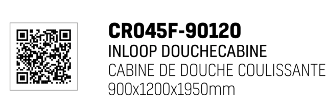 Douchecabine Rechthoek 120x90x195cm Creavit Aloni Slide 8mm veiligheidsglas Anti-kalk nano-coating