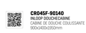 Douchecabine Rechthoek 140x90x195cm Creavit Aloni Slide 8mm veiligheidsglas Anti-kalk nano-coating Douchecabine Rechthoek 140x90x195cm Creavit Aloni Slide 8mm veiligheidsglas Anti-kalk nano-coating