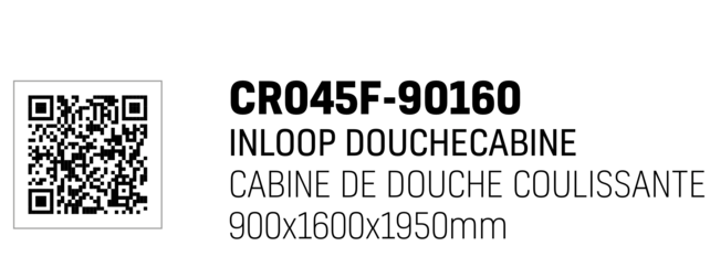 Douchecabine Rechthoek 160x90x195cm Creavit Aloni Slide 8mm veiligheidsglas Anti-kalk nano-coating