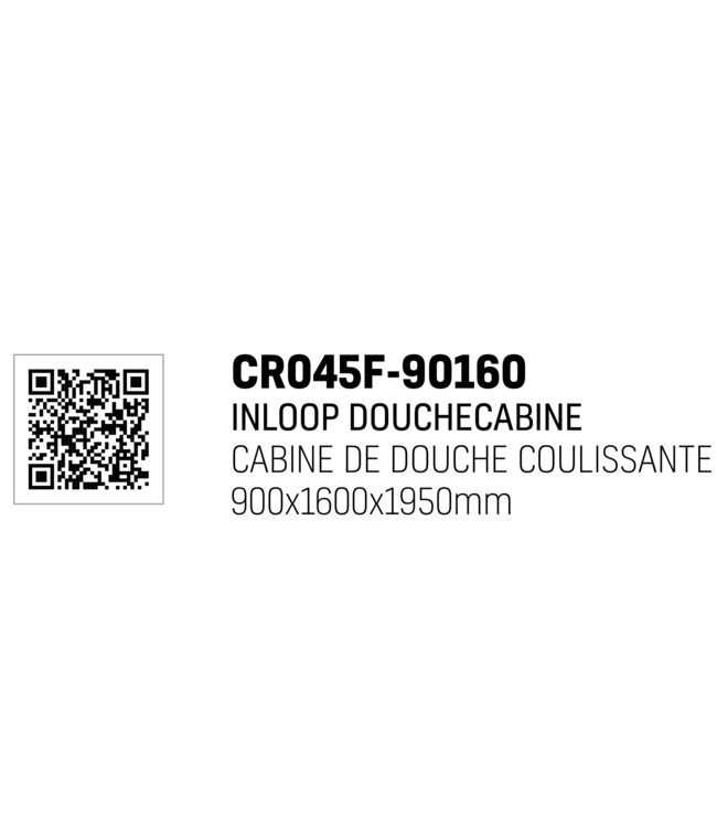 Douchecabine Rechthoek 160x90x195cm Creavit Aloni Slide 8mm veiligheidsglas Anti-kalk nano-coating