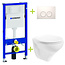 GEBERIT Aktieset Geberit UP100 Toiletset Basic Hangtoilet met spoelrand incl. Softclose toiletbril