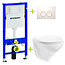 GEBERIT Aktieset Geberit UP100 Toiletset Basic Hangtoilet met bidet spoelrand incl. Softclose toiletbril