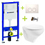 GEBERIT Aktieset Geberit UP100 Toiletset Basic Hangtoilet met bidet spoelrand incl. Softclose toiletbril