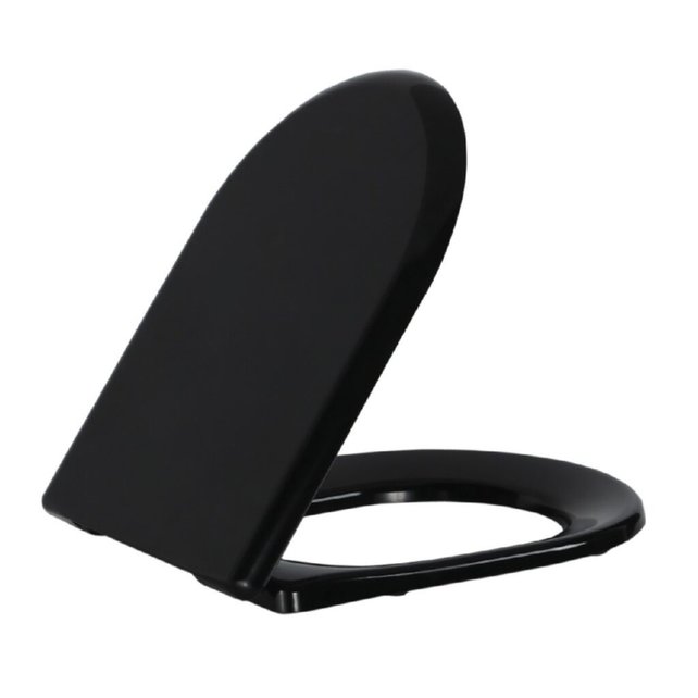 Hangtoilet Mat Zwart Creavit TP325 met bidet incl. Toiletbril softclose sluiting met spoelrand