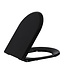 Hangtoilet Mat Zwart Creavit TP325 met bidet incl. Toiletbril softclose sluiting met spoelrand