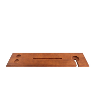 CREAVIT Badplank hout 80x18cm - Badhouder - Badplank in het bad - Badrek voor vrijstaand bad