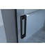 Douchedeur Slice Nisdeur Schuifdeur Zwart 110x200cm Antikalk Helder Glas Zwart Profiel 8mm Veiligheidsglas Easy Clean