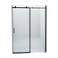 DIAMOND LINE Douchedeur Slice Nisdeur Schuifdeur Zwart 110x200cm Antikalk Helder Glas Zwart Profiel 8mm Veiligheidsglas Easy Clean