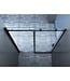 Douchedeur Slice Nisdeur Schuifdeur Zwart 140x200cm Antikalk Helder Glas Zwart Profiel 8mm Veiligheidsglas Easy Clean