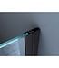 Douchedeur Slice Nisdeur Schuifdeur Zwart 140x200cm Antikalk Helder Glas Zwart Profiel 8mm Veiligheidsglas Easy Clean
