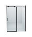 Douchedeur Slice Nisdeur Schuifdeur Zwart 140x200cm Antikalk Helder Glas Zwart Profiel 8mm Veiligheidsglas Easy Clean