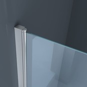 Glazen Douchedeur 70cm - Mania Helder/mat Glas Nisdeur met L/R Draaideur - Verstelbaar Swingdeur met Antikalk Glazen Douchedeur 70cm - Mania Helder/mat Glas Nisdeur met L/R Draaideur - Verstelbaar Swingdeur met Antikalk