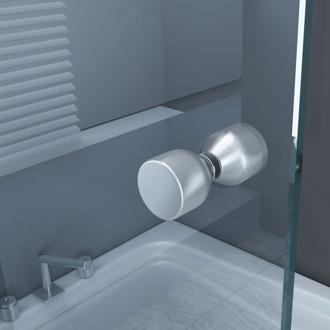 Glazen Douchedeur 70cm - Mania Helder/mat Glas Nisdeur met L/R Draaideur - Verstelbaar Swingdeur met Antikalk Glazen Douchedeur 70cm - Mania Helder/mat Glas Nisdeur met L/R Draaideur - Verstelbaar Swingdeur met Antikalk