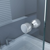 Glazen Douchedeur 70cm - Mania Helder Glas Nisdeur met Draaideur - Verstelbaar Swingdeur met Antikalk