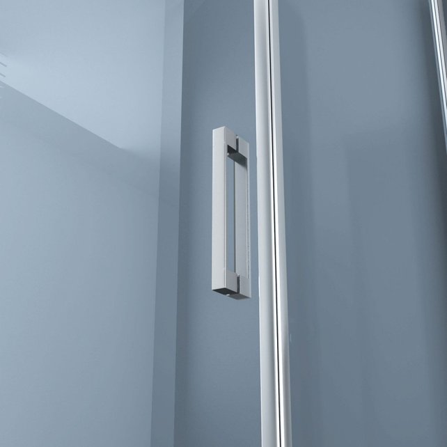 Douchedeur Nisdeur Draaideur 100x200cm Antikalk Helder Glas Chroom Profielloos 8mm Veiligheidsglas Easy Clean