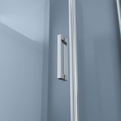 Douchedeur Nisdeur Draaideur 80x200cm Antikalk Helder Glas Chroom Profielloos 8mm Veiligheidsglas Easy Clean