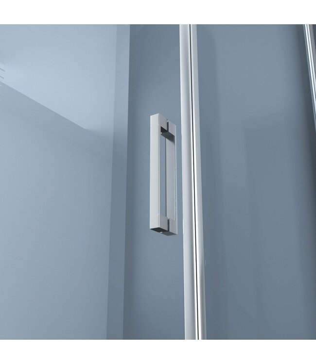 Douchedeur Nisdeur Draaideur 70x200cm Antikalk Helder Glas Chroom Profielloos 8mm Veiligheidsglas Easy Clean