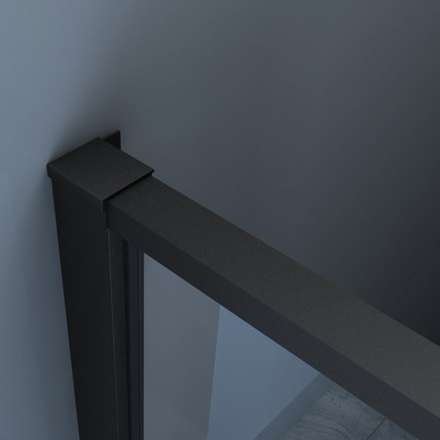 Douchedeur Collins Nisdeur Draaideur 140x200cm Mat Zwart Antikalk Helderglas 8mm Veiligheidsglas Easy Clean Douchedeur Collins Nisdeur Draaideur 140x200cm Mat Zwart Antikalk Helderglas 8mm Veiligheidsglas Easy Clean
