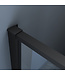 Douchedeur Collins Nisdeur Draaideur 100x200cm Mat Zwart Antikalk Helderglas 8mm Veiligheidsglas Easy Clean