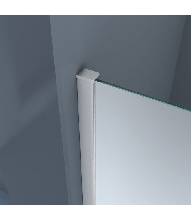 Inloopdouche Stern 120x200 cm Melkglas Chroom Profiel 10mm Veiligheidsglas Easy Clean