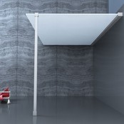 Inloopdouche Stern 100x200 cm Melkglas Chroom Profiel 10mm Veiligheidsglas Easy Clean