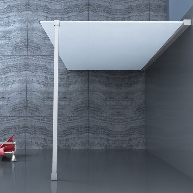 Inloopdouche Stern 100x200 cm Melkglas Chroom Profiel 10mm Veiligheidsglas Easy Clean