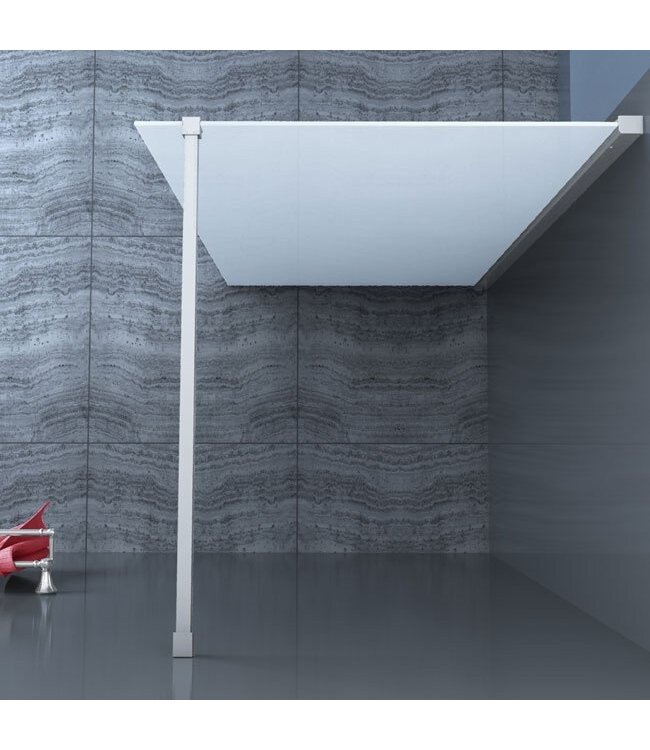 Inloopdouche Stern 100x200 cm Melkglas Chroom Profiel 10mm Veiligheidsglas Easy Clean