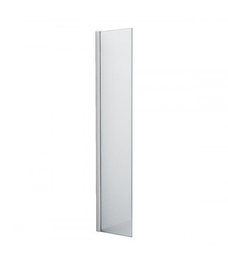 Douchewand Eco Nano 40x200cm Antikalk Helder Glas Chroom Hoekprofiel 8mm Veiligheidsglas Easy Clean