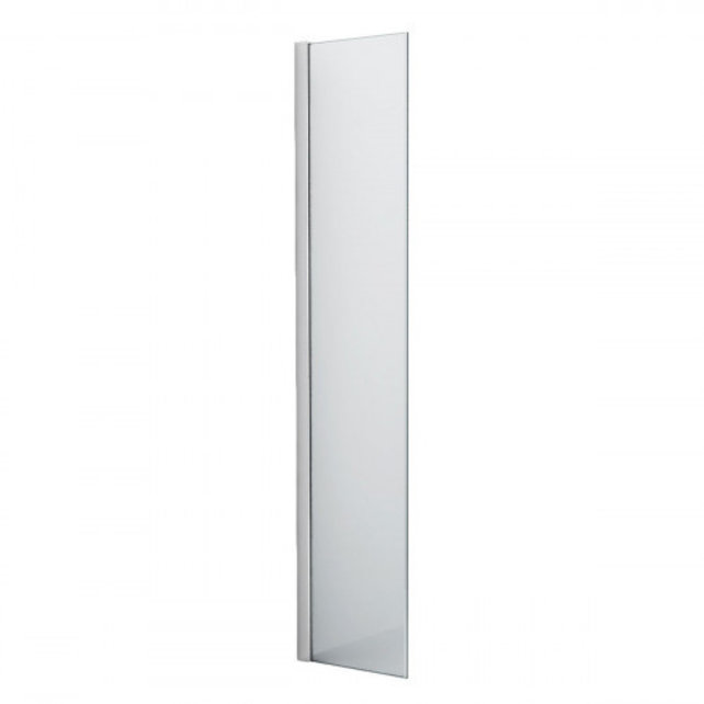 Douchewand Eco Nano 40x200cm Antikalk Helder Glas Chroom Hoekprofiel 8mm Veiligheidsglas Easy Clean