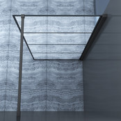 Inloopdouche Donna Mat Zwart Raster 100x200cm SaniPro Douchewand Antikalk Helderglas 8 mm Veiligheidsglas Easy Clean