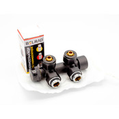 Belrad Thermostaat Radiatorkraan Haaks Wit - Chroom - Mat Zwart