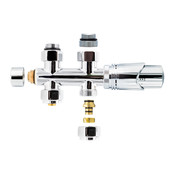 Belrad Thermostaat Radiatorkraan Recht Wit - Chroom - Mat Zwart