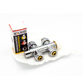 Belrad Thermostaat Radiatorkraan Recht Wit - Chroom - Mat Zwart