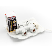 Belrad Thermostaat Radiatorkraan Recht Wit - Chroom - Mat Zwart