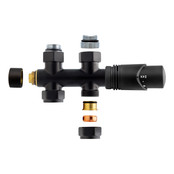 Belrad Thermostaat Radiatorkraan Recht Wit - Chroom - Mat Zwart