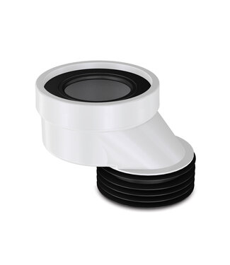 CREAVIT Afvoermanchet toilet excentrisch 6cm Sprongbocht WC afvoer