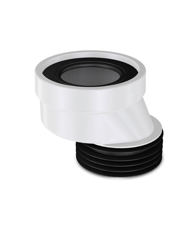 CREAVIT Afvoermanchet toilet excentrisch 6cm Sprongbocht WC afvoer