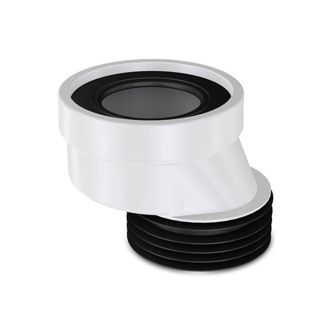Afvoermanchet excentrisch 4cm Sprongbocht WC afvoer Afvoermanchet excentrisch 4cm Sprongbocht WC afvoer