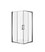 Douchecabine 80x80 cm Liz Schuifdeur Hoekinstap Vierkant Chroom anti-kalk